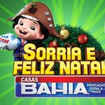 Promoção casas Bahia sorria e feliz natal