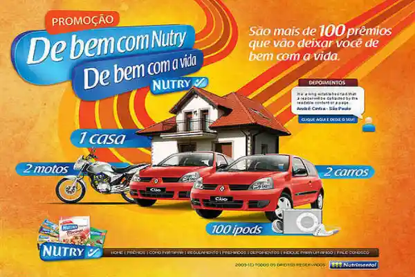 promoção de bem com nutry