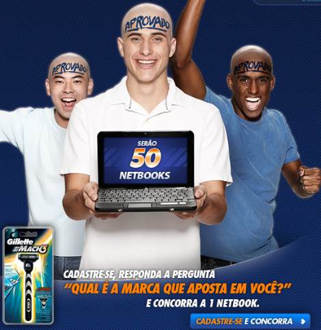 gillette mach3 aposta em você