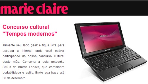 concurso cultural tempos modernos