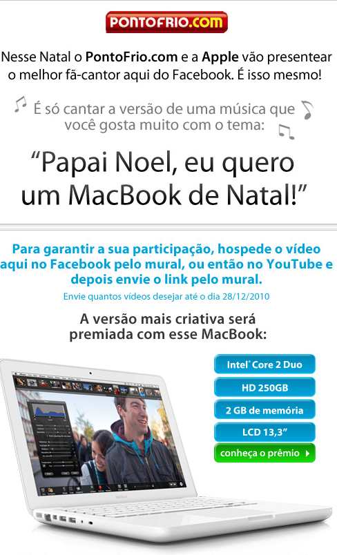 macbook ponto frio