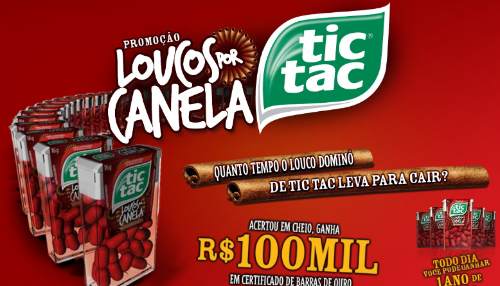 promoção tic tac loucos por canela
