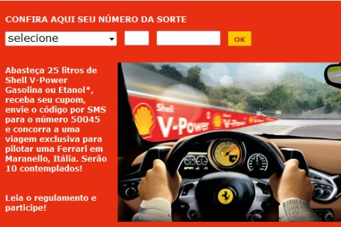 Promoção Shell Ferrari