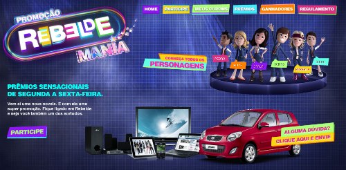 promoção rebelde mania
