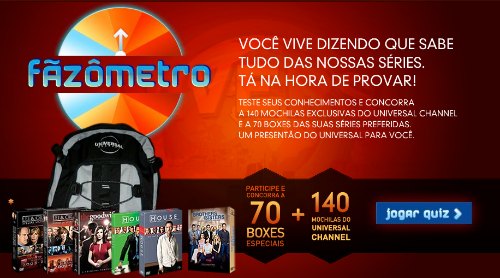 Promoção Fãzômetro Universal