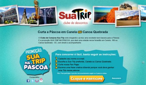 promoção sua trip na páscoa