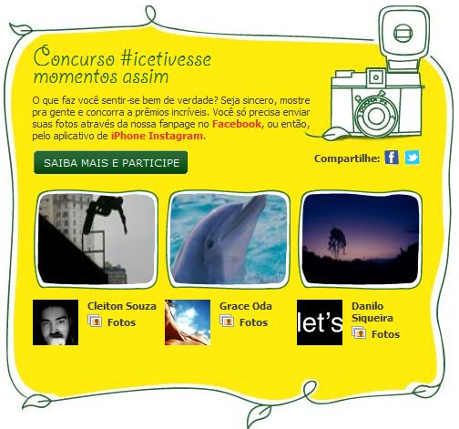 Concurso icetivesse Momentos Assim