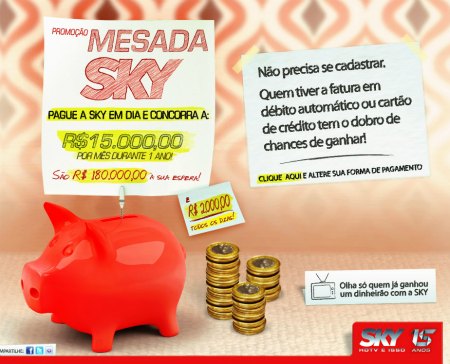 Promoção Mesada Sky