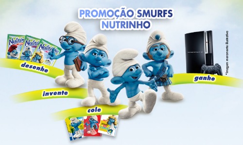 promoção smurfs nutrinho