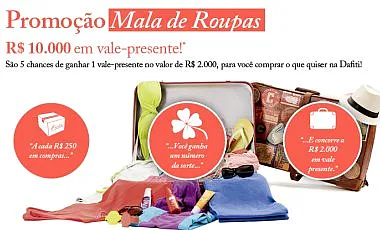 promoção mala de roupas