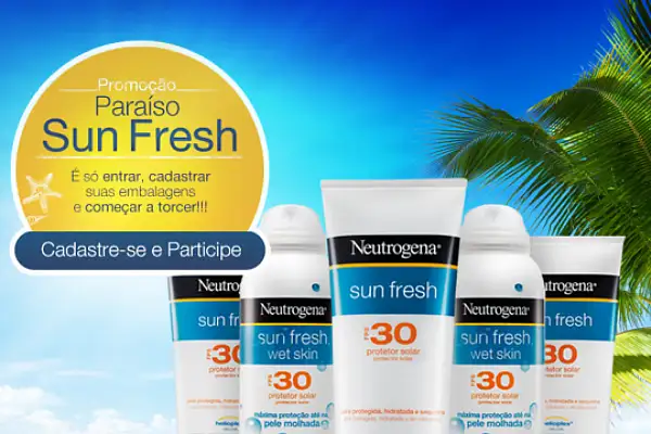 promoção neutrogena paraiso sun fresh