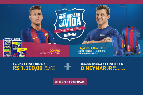 promoção gillette neymar