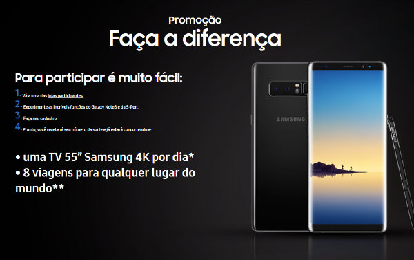 promoção samsung prêmios