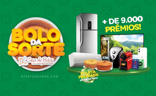 promoção bolo da sorte