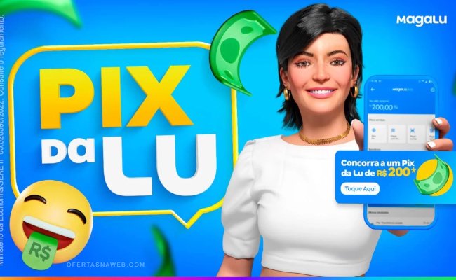 promoção pix da lu