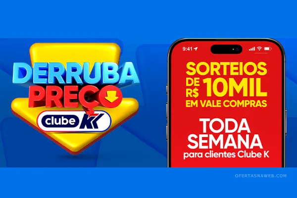 promoção clube k derruba preço