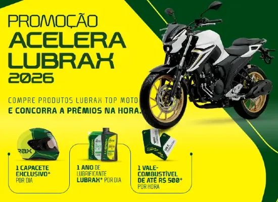 promoção acelera lubrax
