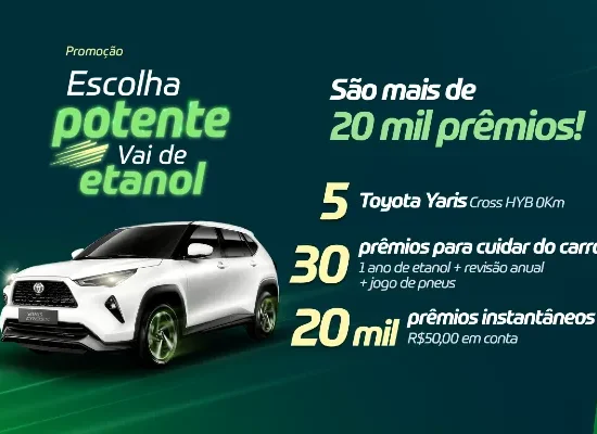 promoção escolha potente vai de etanol