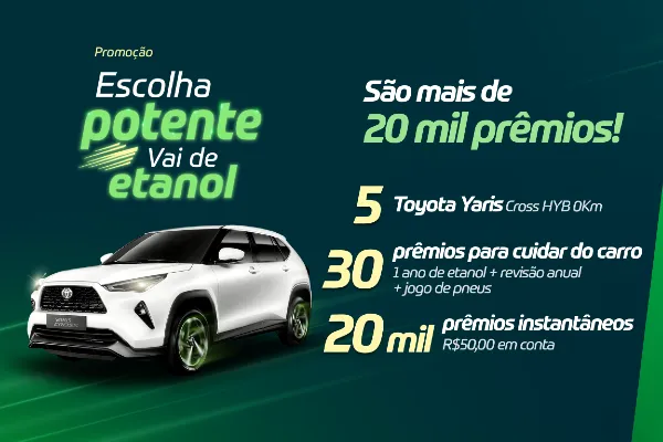promoção escolha potente vai de etanol